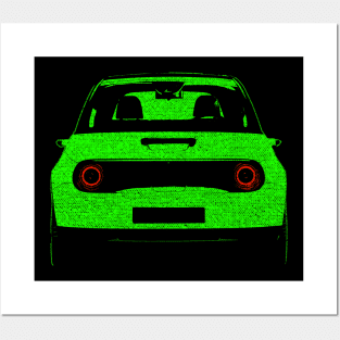 E car electric green car Posters and Art